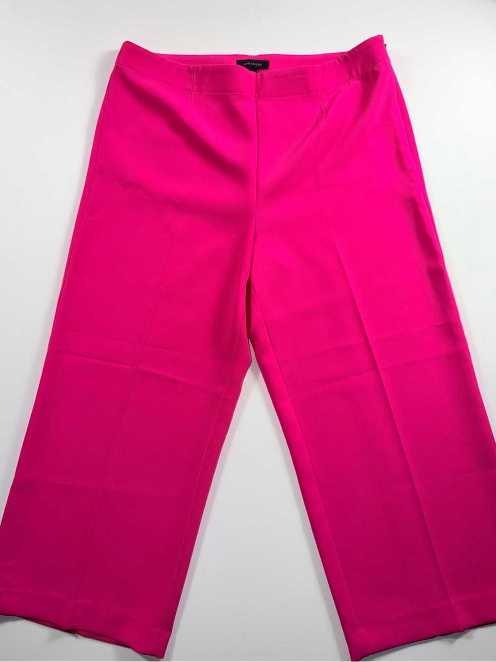 Ann Taylor Hot Pink Wide Leg Culottes Pants NWT Women’s 14 Barbie Dopamine Pants
